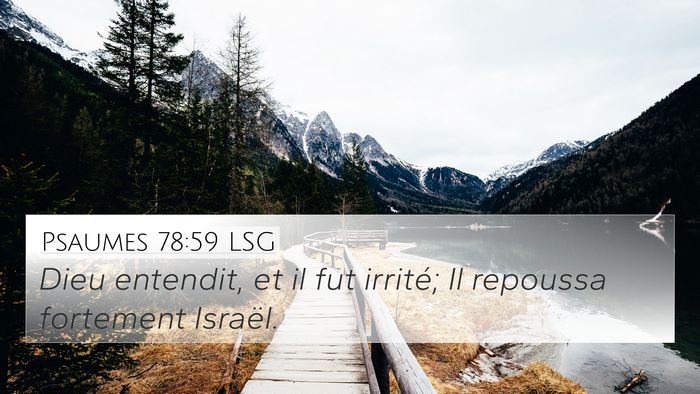 Psaumes 78:59 LSG 4K Wallpaper - Dieu entendit, et il fut irrité; Il repoussa - 4K Wallpaper Bible Verse