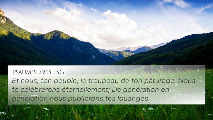 Psaumes 79:13 LSG Bible Verse Image