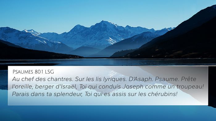 Psaumes 80:1 LSG Bible Verse Image