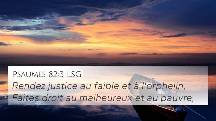 Psaumes 82:3 LSG Bible Verse Image