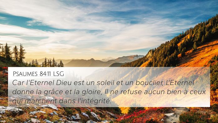 Psaumes 84:11 LSG Bible Verse Image