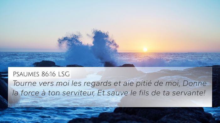 Psaumes 86:16 LSG Bible Verse Image