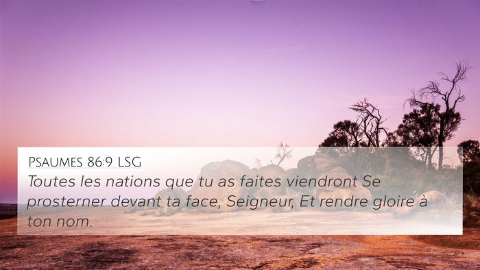Psaumes 86:9 LSG Bible Verse Image