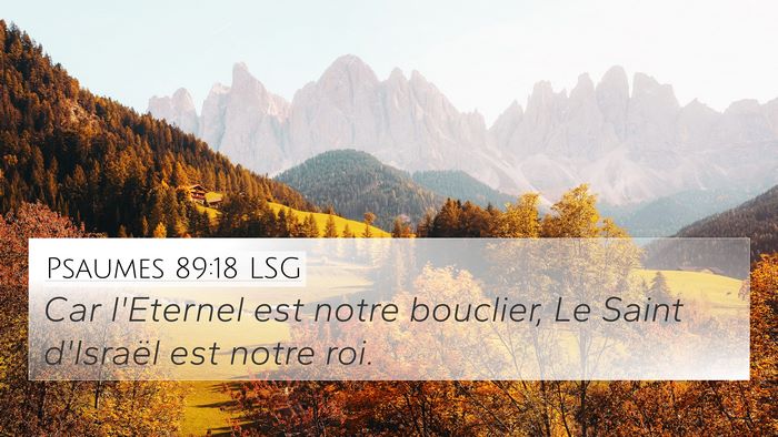 Psaumes 89:18 LSG Bible Verse Image
