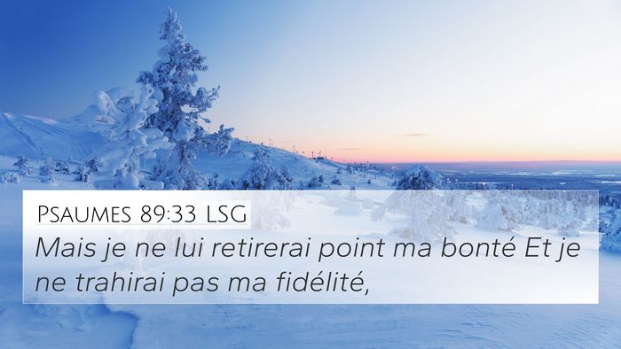 Psaumes 89:33 LSG Bible Verse Image