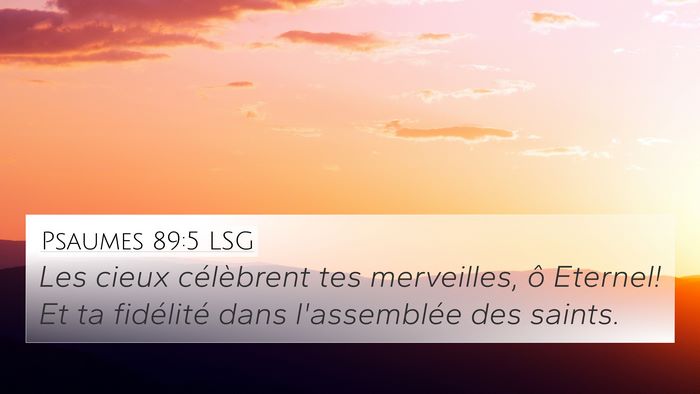 Psaumes 89:5 LSG Bible Verse Image