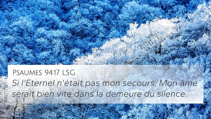 Psaumes 94:17 LSG Bible Verse Image