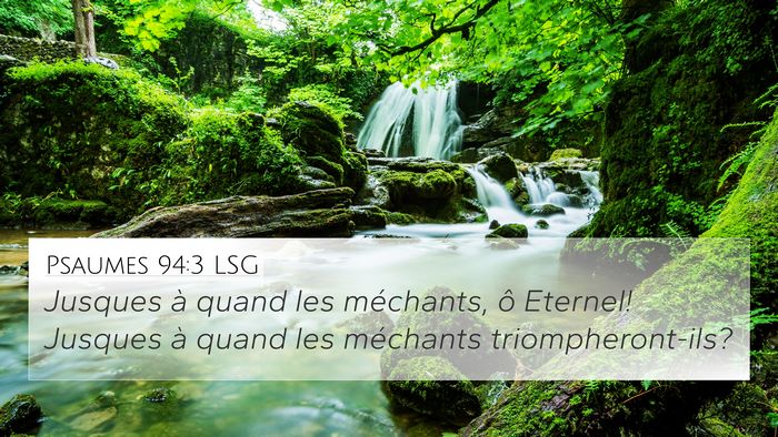Psaumes 94:3 LSG Bible Verse Image