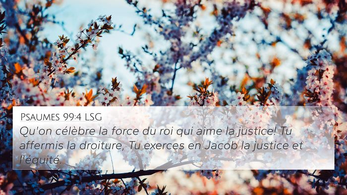 Psaumes 99:4 LSG Bible Verse Image