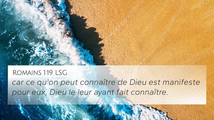 Romains 1:19 LSG Bible Verse Image