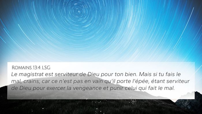 Romains 13:4 LSG Bible Verse Image