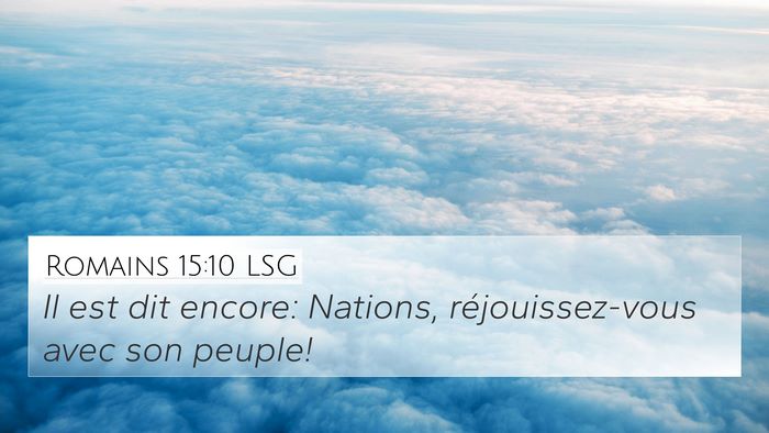 Romains 15:10 LSG Bible Verse Image