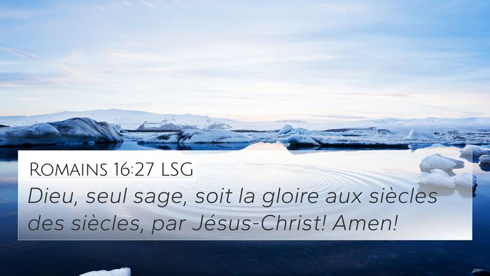 Romains 16:27 LSG Bible Verse Image