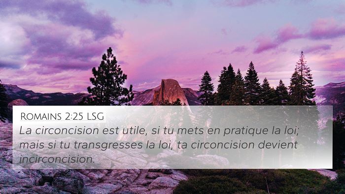 Romains 2:25 LSG Bible Verse Image