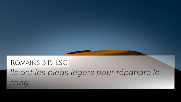Romains 3:15 LSG Bible Verse Image
