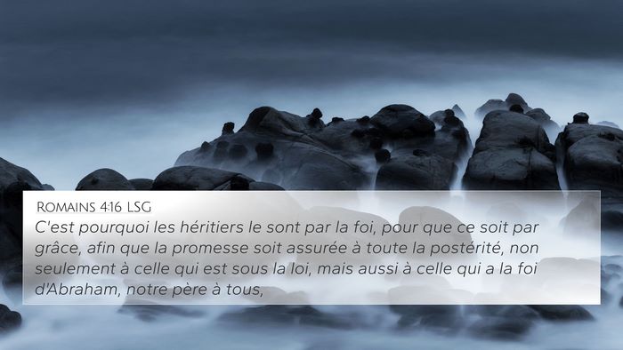 Romains 4:16 LSG Bible Verse Image