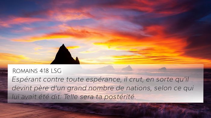 Romains 4:18 LSG 4K Wallpaper - Espérant contre toute espérance, il crut, en - 4K Wallpaper Bible Verse