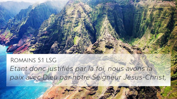 Romains 5:1 LSG Bible Verse Image