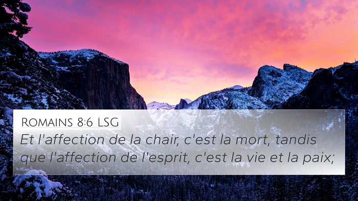 Romains 8:6 LSG Bible Verse Image