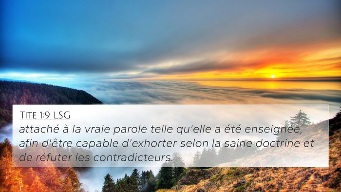 Tite 1:9 LSG Bible Verse Image