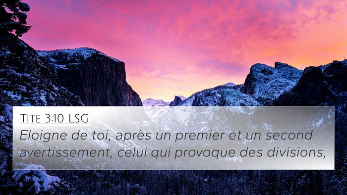 Tite 3:10 LSG Bible Verse Image