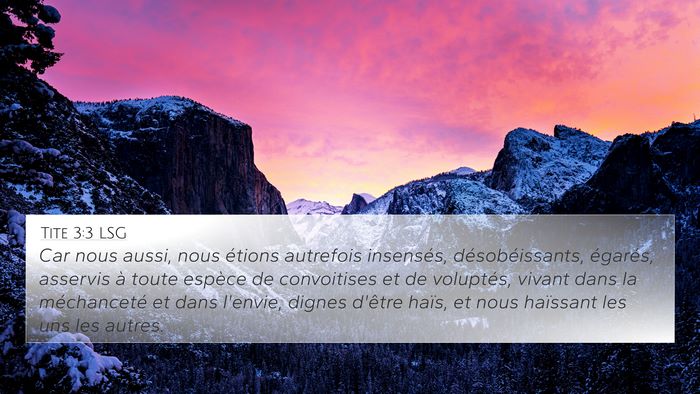 Tite 3:3 LSG Bible Verse Image