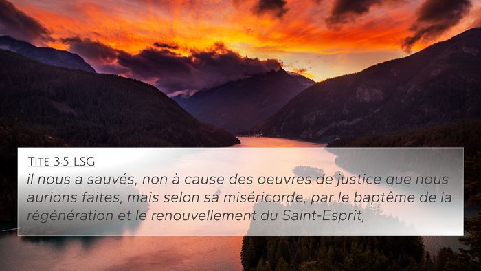 Tite 3:5 LSG Bible Verse Image