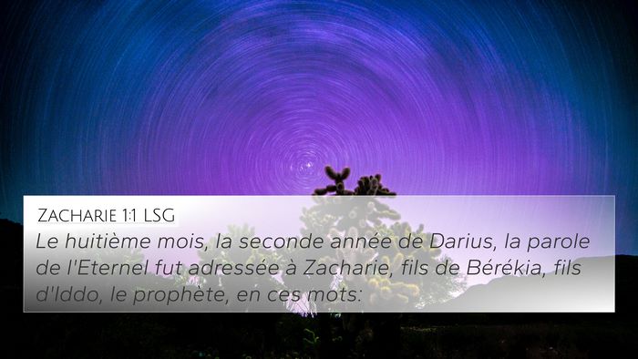 Zacharie 1:1 LSG Bible Verse Image