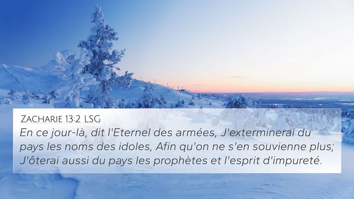 Zacharie 13:2 LSG Bible Verse Image