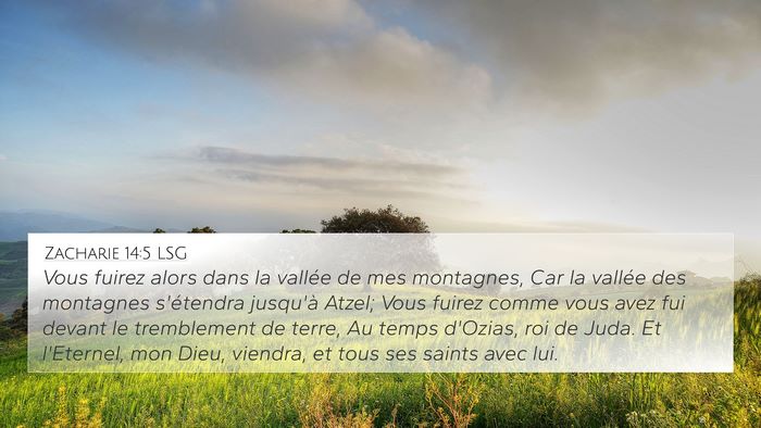 Zacharie 14:5 LSG Bible Verse Image
