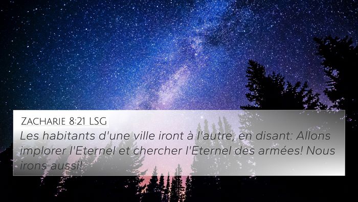 Zacharie 8:21 LSG Bible Verse Image