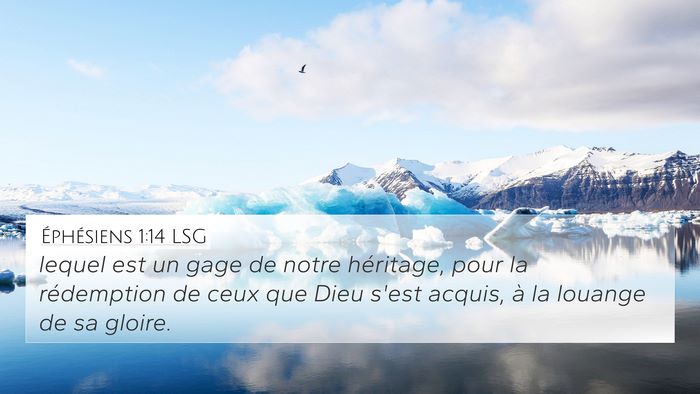 Éphésiens 1:14 LSG Bible Verse Image