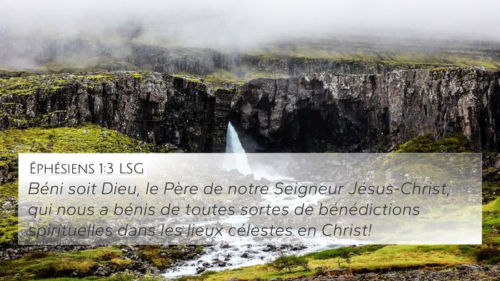 Éphésiens 1:3 LSG Bible Verse Image