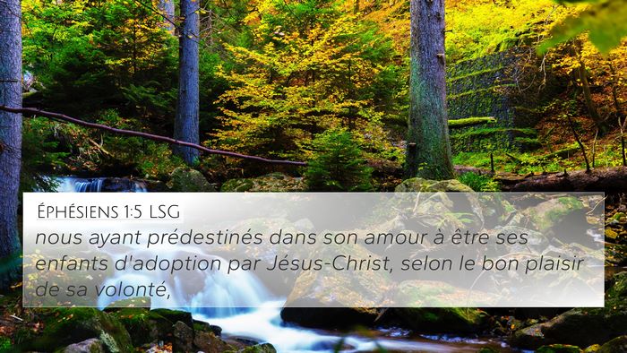 Éphésiens 1:5 LSG Bible Verse Image