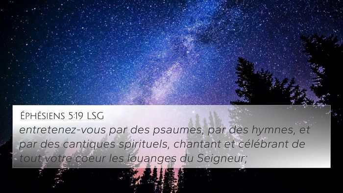 Éphésiens 5:19 LSG Bible Verse Image