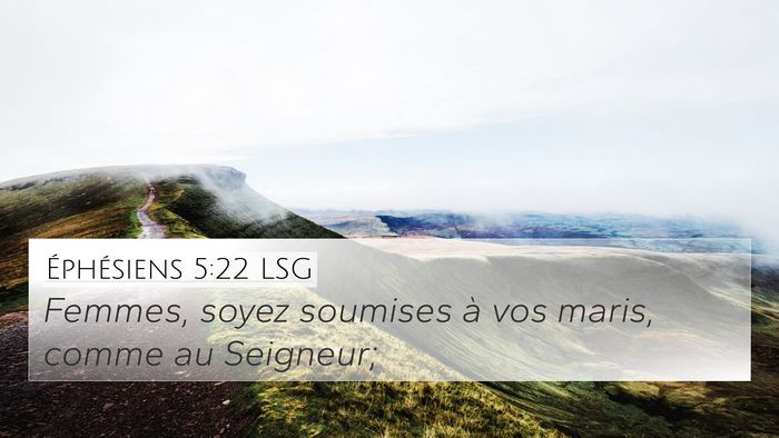 Éphésiens 5:22 LSG Bible Verse Image