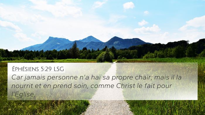 Éphésiens 5:29 LSG Bible Verse Image