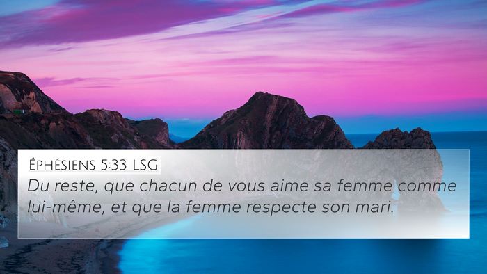 Éphésiens 5:33 LSG Bible Verse Image