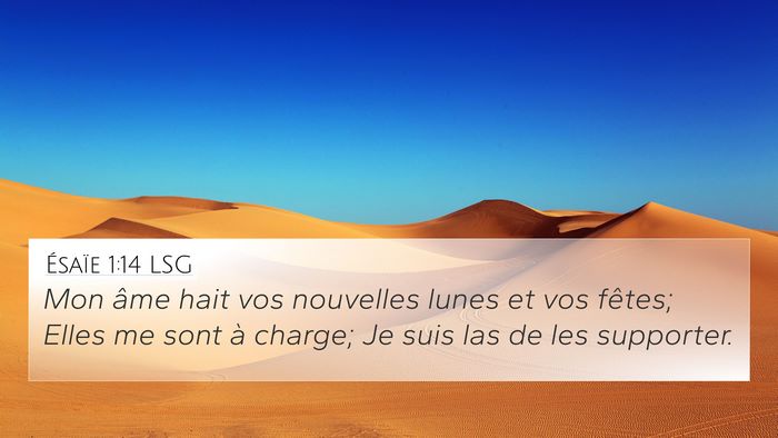 Ésaïe 1:14 LSG Bible Verse Image