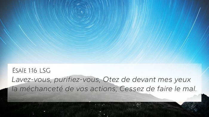 Ésaïe 1:16 LSG Bible Verse Image