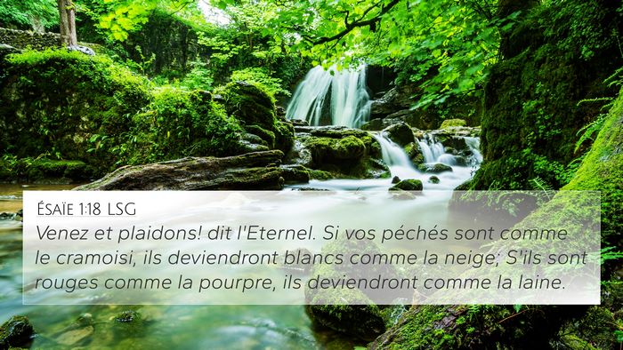 Ésaïe 1:18 LSG Bible Verse Image