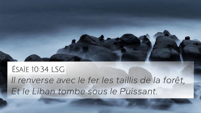 Ésaïe 10:34 LSG Bible Verse Image