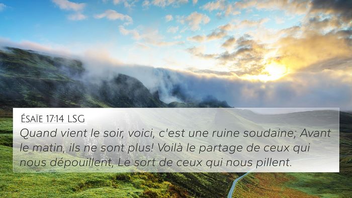 Ésaïe 17:14 LSG Bible Verse Image
