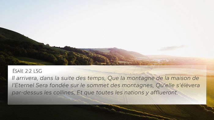 Ésaïe 2:2 LSG Bible Verse Image