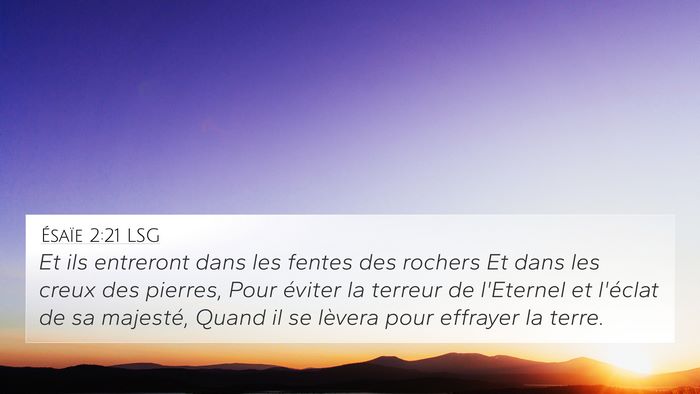 Ésaïe 2:21 LSG Bible Verse Image