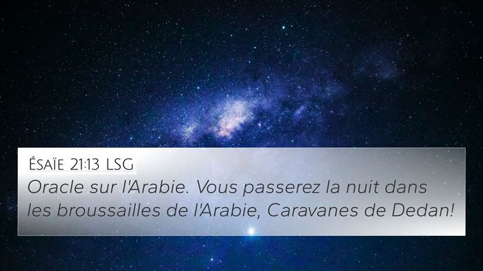 Ésaïe 21:13 LSG Bible Verse Image
