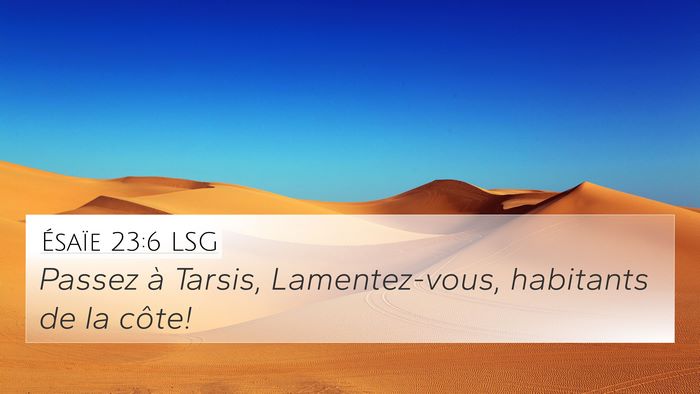 Ésaïe 23:6 LSG Bible Verse Image