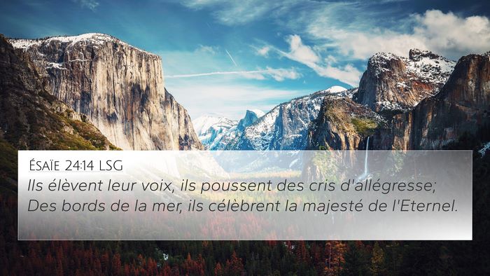 Ésaïe 24:14 LSG Bible Verse Image