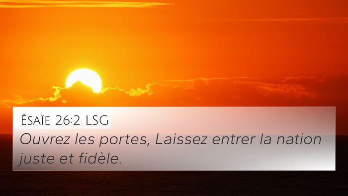 Ésaïe 26:2 LSG Bible Verse Image