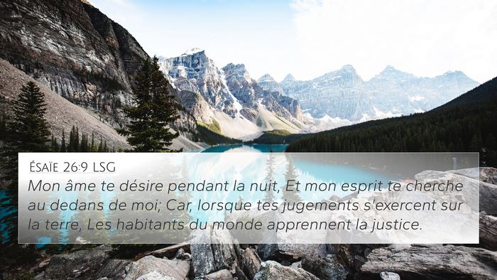 Ésaïe 26:9 LSG Bible Verse Image